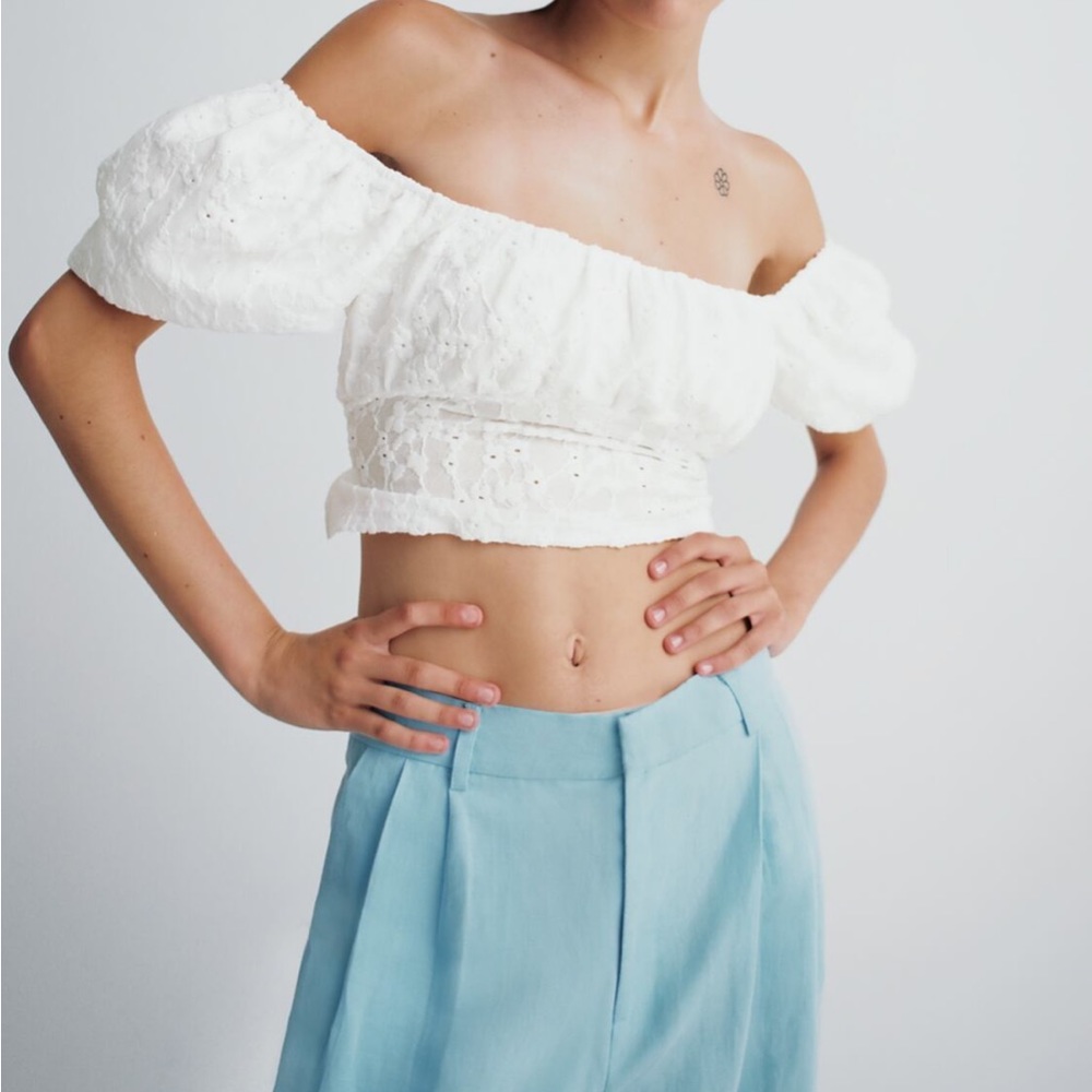 Zara Balloon Sleeve Top